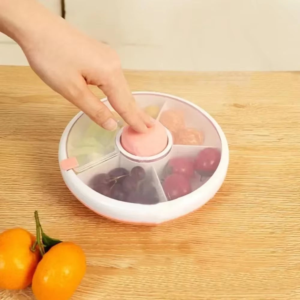 Rotating Snack Container Kids Snacks Spinner Bundle Candy Box Portable Snack Storage Box Table Melon Seed Plate Storage Boxes
